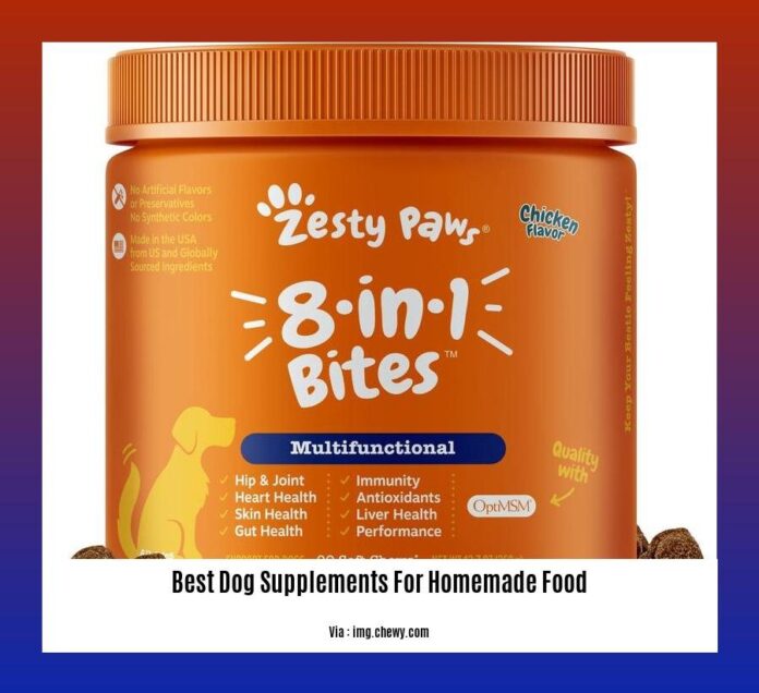 Dog Vitamins Supplements Raw and Homemade Dog Food Multivitamins Minerals Powder 1lb Veggie Flavor